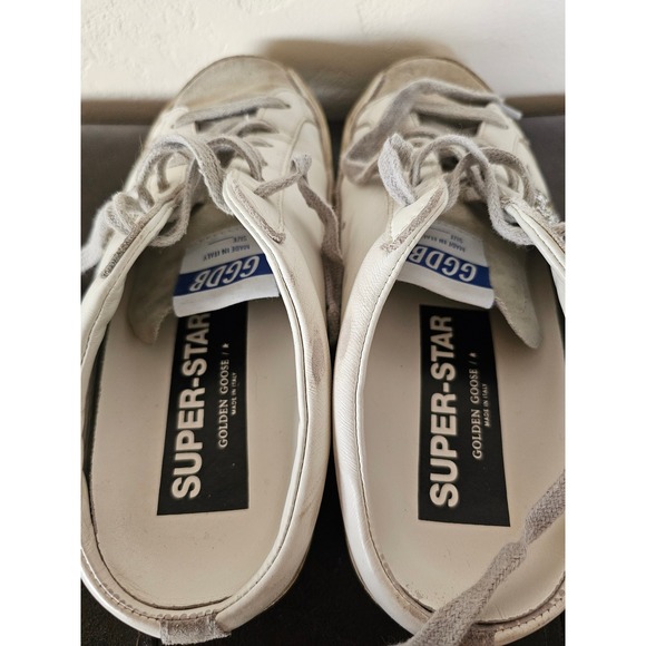 GOLDEN GOOSE Super-Star Sabot Leather White StreetwearMule Sneaker sz 37 US 6.5 - Picture 5 of 9